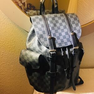 LV leather backpack